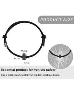 Rompeventanas de Coche en Pulsera Wevdn - Negro, Escape Rápido 2