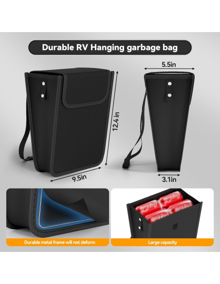 Basurero de Coche DEYILIAN Plegable con 36 Bolsas Desechables