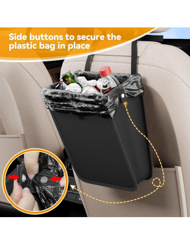 Basurero de Coche DEYILIAN Plegable con 36 Bolsas Desechables
