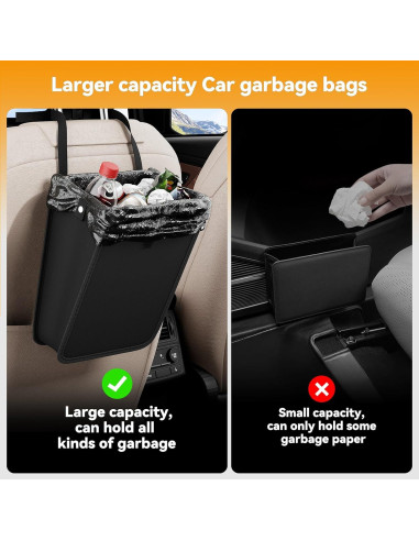 Basurero de Coche DEYILIAN Plegable con 36 Bolsas Desechables