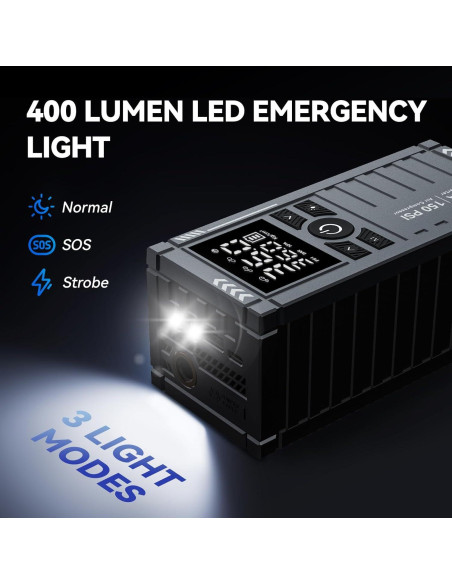 Arrancador de Batería KOLTGOO XM-1001 con Compresor 4500A