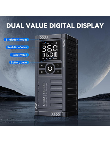 Arrancador de Batería KOLTGOO XM-1001 con Compresor 4500A