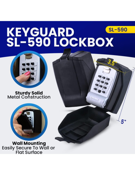 Caja de Seguridad Exterior KeyGuard Pro SL-590-Cvr Mediana