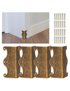4 Protectores de Esquinas de Cobre RFORPLY Vintage Bronce