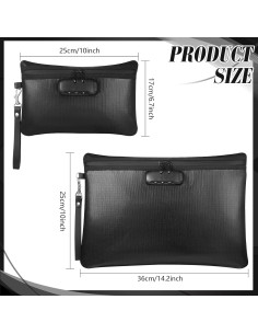 Bolsa de Documentos Nezyo a Prueba de Fuego 2 Pcs 35.5x25.4cm 2