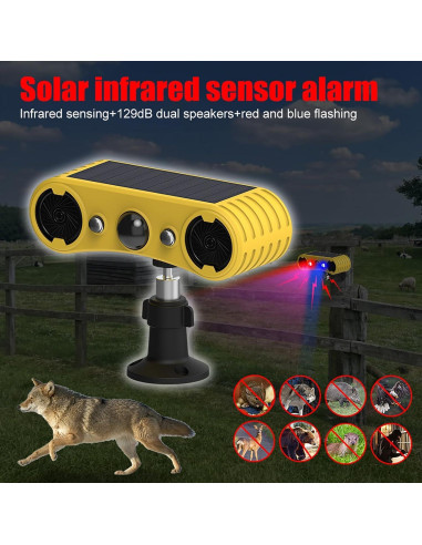 Alarma Solar de Movimiento WONFAST con Luz Estroboscópica LED 2Pack