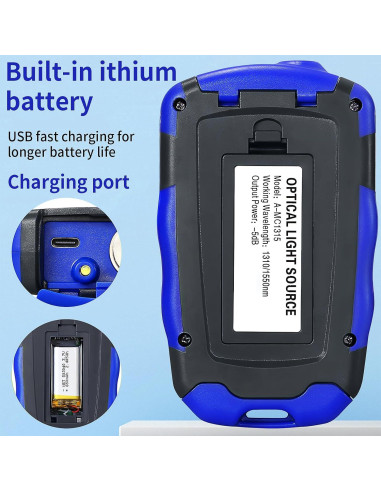 Fuente de luz de fibra óptica A-MC1315 con probador RJ45