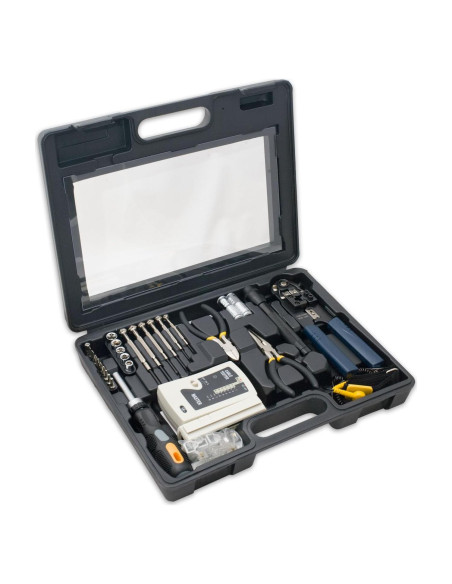 Kit de Herramientas de Red Syba 50 Piezas con Probador LAN