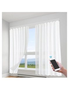 Cortinas Motorizadas LIECARYAM 4.2m Control Remoto y Voz