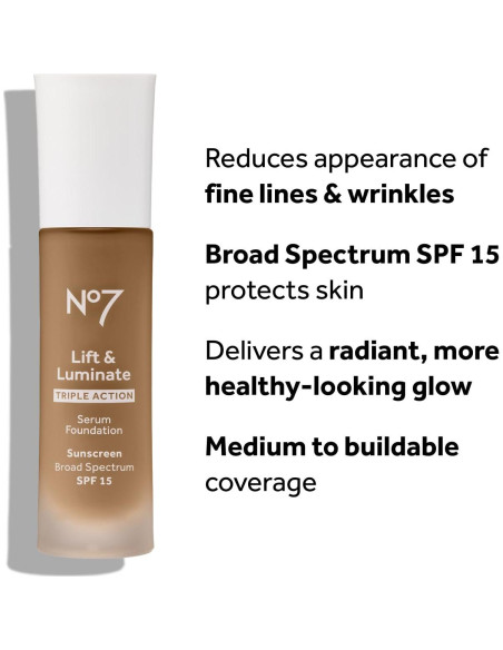 Base de Maquillaje No7 Lift & Luminate 30ml Porcelana SPF 15