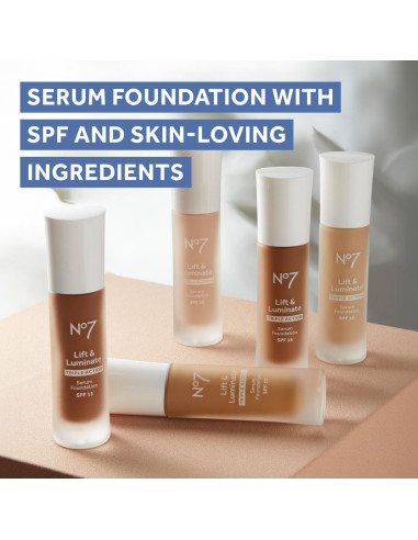 Base de Maquillaje No7 Lift & Luminate 30ml Porcelana SPF 15