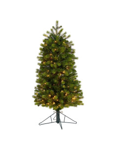 Árbol de Navidad Artificial Casi Natural 4 pies con 150 Luces LED