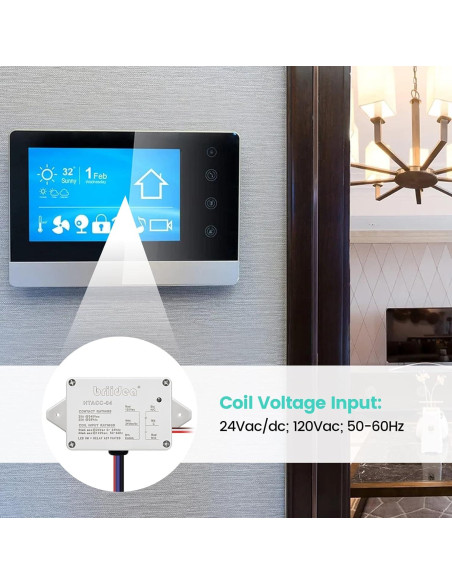 Relé de Control de Potencia Enclosed Briidea 20A 24VAC/DC