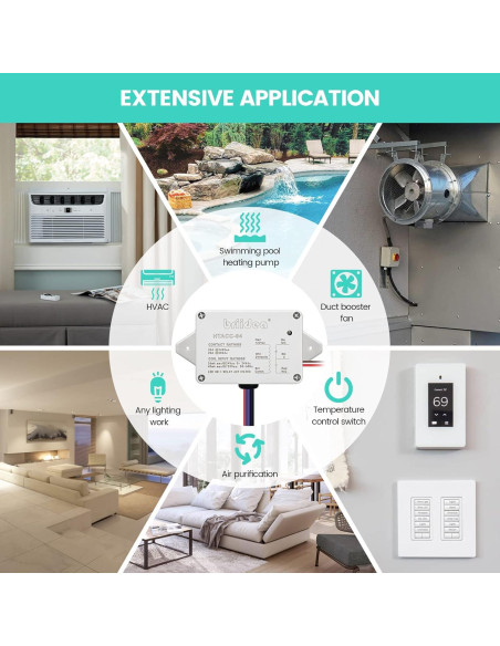 Relé de Control de Potencia Enclosed Briidea 20A 24VAC/DC