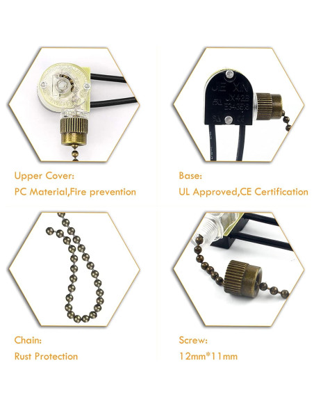 Interruptor de Luz de Ventilador de Techo VIPMOON ZE-109 - 3 Piezas Interruptor de Luz de Ventilador de Techo VIPMOON ZE-109 - 3 Piezas