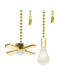 Cadena de Tirar para Ventilador de Techo Aoprofree 34.5 cm Cobre 2 PCS