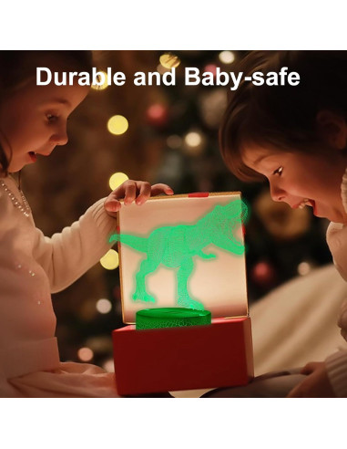 Luz Nocturna 3D T-Rex LED con Sensor Táctil y 7 Colores