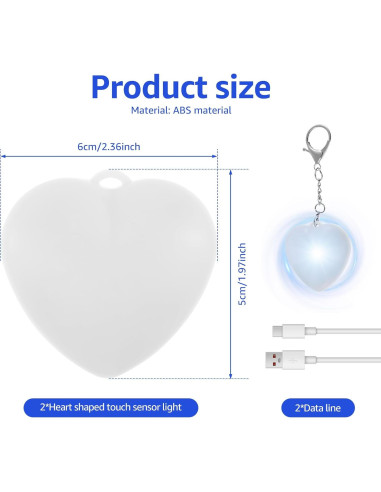 Luz de Corazón Brillante LYIYEYAN para Monedero LED Recargable