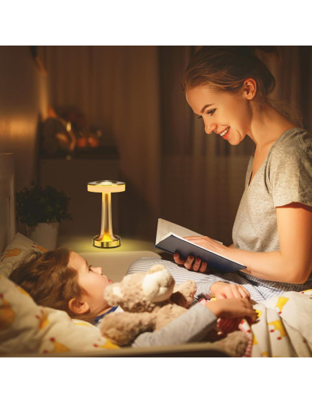 Lámpara de Mesa LED Portátil Larekook con Sensor Táctil 3 Niveles Lámpara de Mesa LED Portátil Larekook con Sensor Táctil 3 Niveles