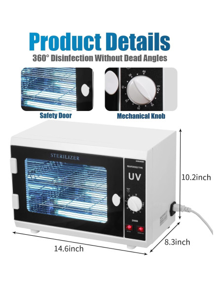 Armario de Limpieza UVC Doble 12L SHENZHEN con Temporizador
