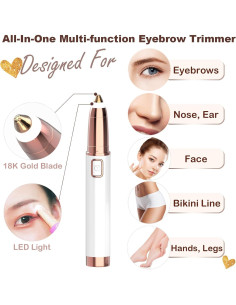 Recortador de Cejas Evolvique Eléctrico Blanco Multifuncional 2