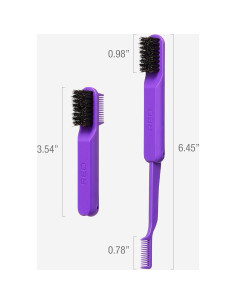 Peine Plegable 2-en-1 Red by Kiss con Cepillo de Bordes 2