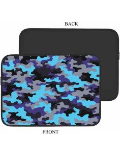 Funda para Laptop 15.6" Nicokee Camuflaje Azul Gris 2