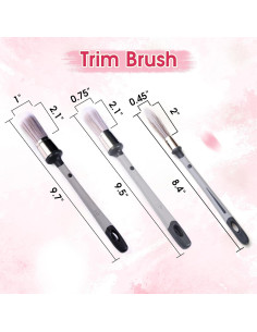 Brochas de Pintura UVEPBSMN 3 Tamaños 1.14/1.91/2.54 cm 2