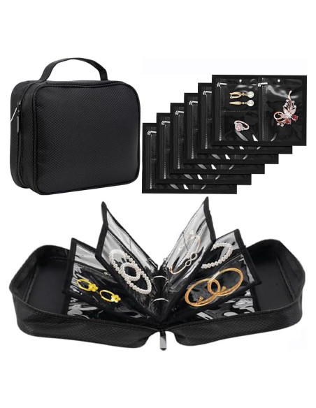 Organizador de Joyería GSXRB Plegable Impermeable 36 Compartimentos