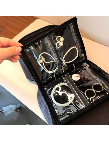 Organizador de Joyería GSXRB Plegable Impermeable 36 Compartimentos