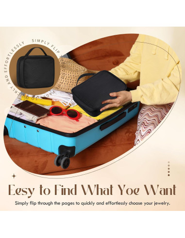 Organizador de Joyería GSXRB Plegable Impermeable 36 Compartimentos