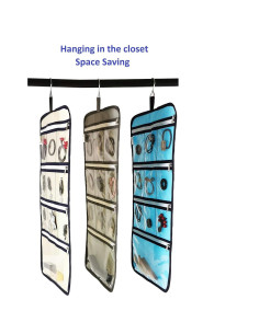 Organizador de Joyería Colgante ANIZER Gris 10 Bolsillos 2