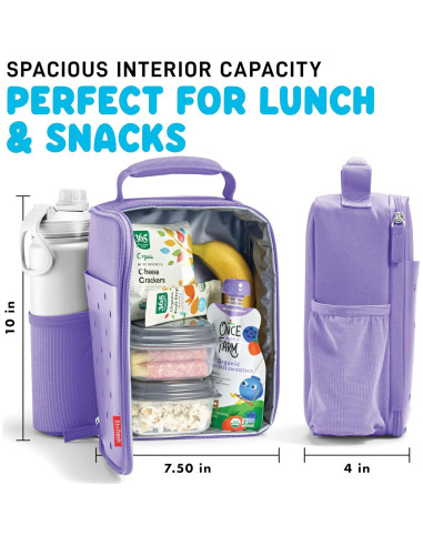 Bolsa de Almuerzo Térmica Fit & Fresh para Niños Púrpura