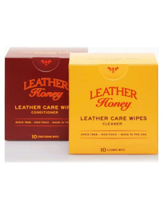 Toallitas acondicionadoras y limpiadoras de cuero Leather Honey
