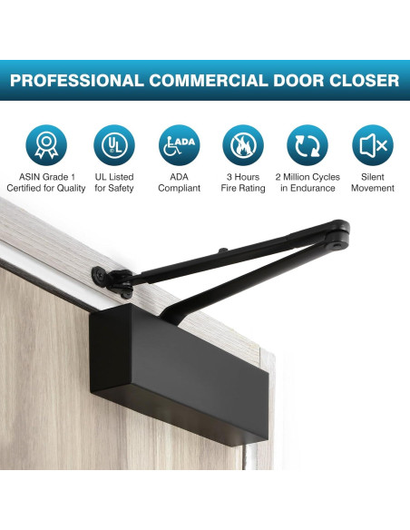 Cerradura Automática IRONWALLS Alta Resistencia Negra 150kg