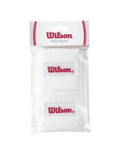 Muñequera de Tenis WILSON Blanca - Tejido de Felpa Francesa