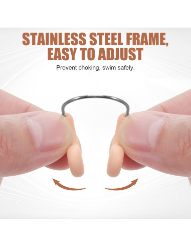 6 Tapones de Nariz de Silicona Beige Abaodam para Natación