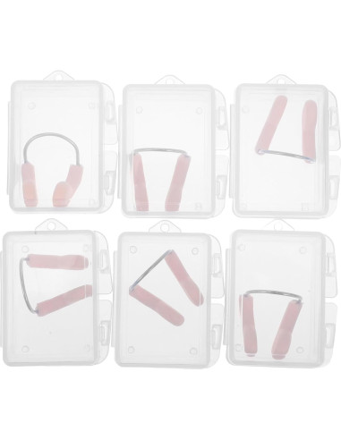 6 Tapones de Nariz de Silicona Beige Abaodam para Natación