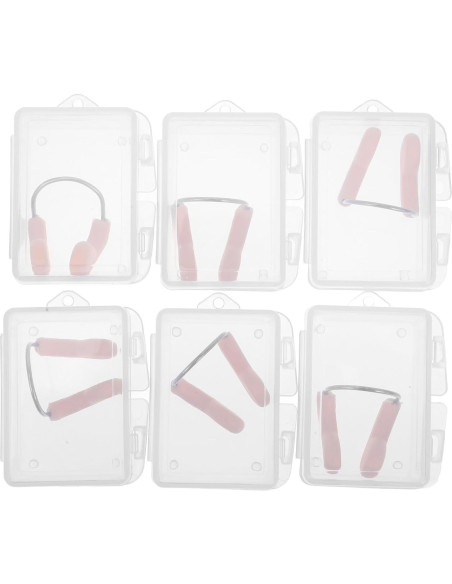 6 Tapones de Nariz de Silicona Beige Abaodam para Natación