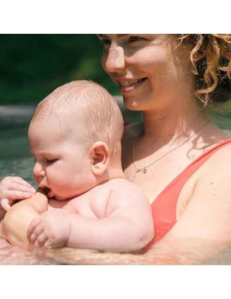 6 Tapones de Nariz de Silicona Beige Abaodam para Natación