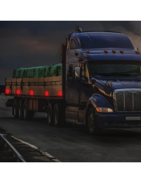 48 Reflectores Redondos de Seguridad Kingdder 6 cm Rojos