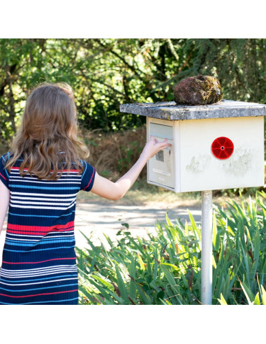 48 Reflectores Redondos de Seguridad Kingdder 6 cm Rojos