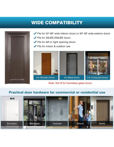Cerradura Automática IRONWALLS Alta Resistencia Negra 150kg