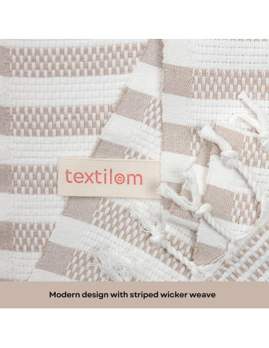 Toallas de Mano Textilom Algodón Turco Beige Juego de 2