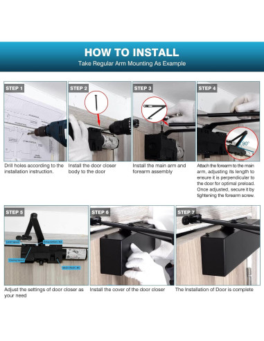 Cerradura Automática IRONWALLS Alta Resistencia Negra 150kg
