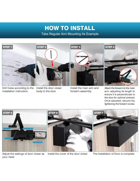 Cerradura Automática IRONWALLS Alta Resistencia Negra 150kg
