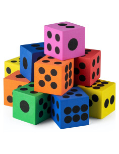 Juego de Dados de Espuma Bedwina - Paquete de 12, 3.81 cm