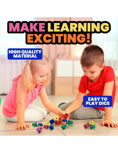 Juego de Dados de Espuma Bedwina - Paquete de 12, 3.81 cm