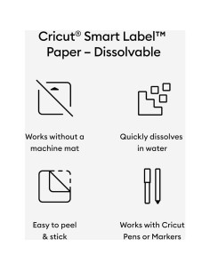Papel de Etiquetas Inteligentes Cricut 61x33 cm Blanco 2