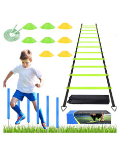 Kit de Entrenamiento de Agilidad TGLITC - Escalera 6m + 6 Postes